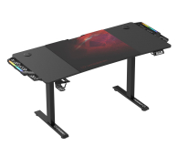 Ultradesk LEVEL V2 LED RGB (Czarno-Czerwone) (elektryczna regulacja) UDESK-LVALED-RD - 1191846 - zdjęcie 2